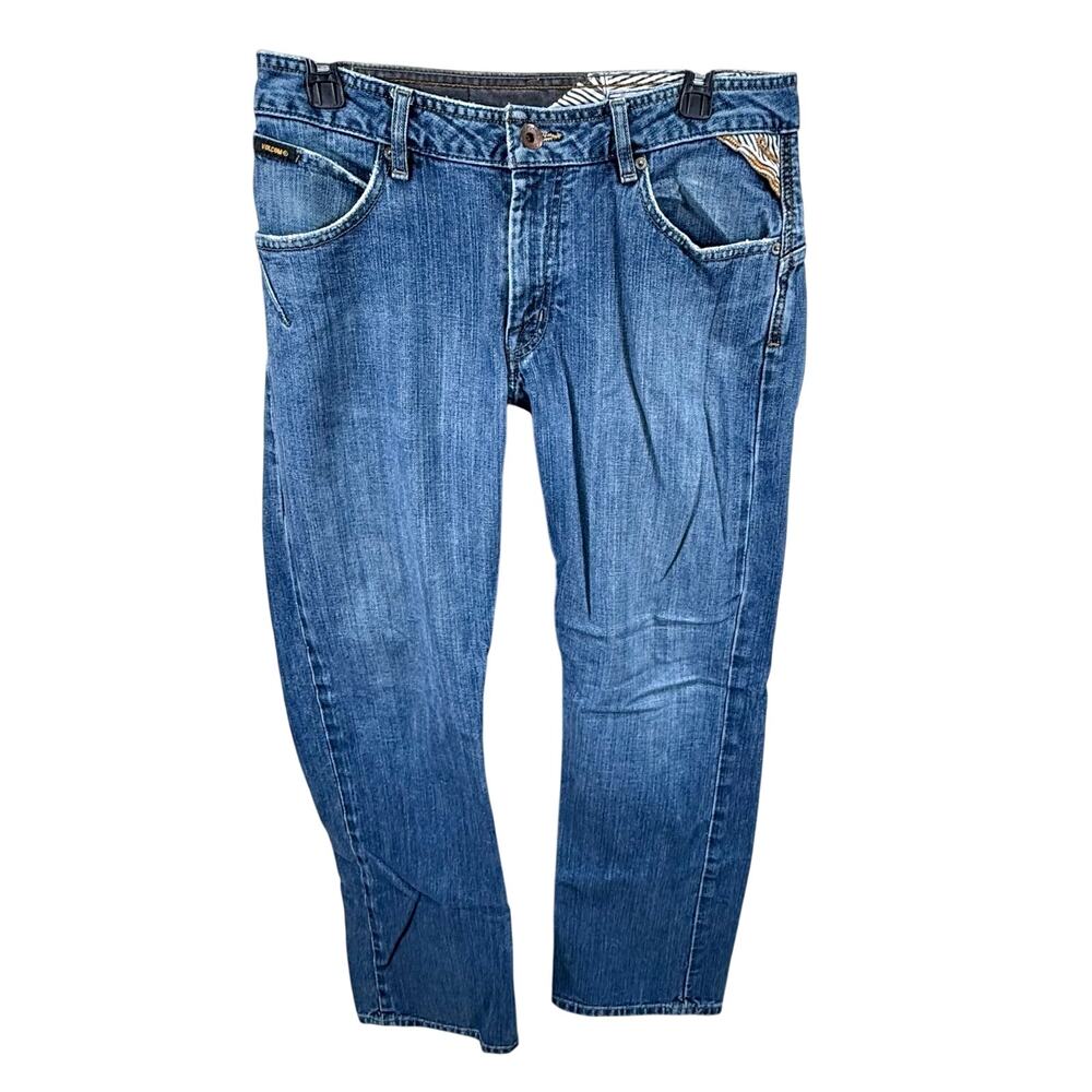 Volcom Jeans Mens 32x31 Boardwear Distressed Blue Denim Pants